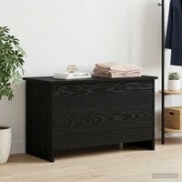 Opbergkist met opslag Zwart eiken 80 x 40 x 50 cm Bewerkt hout 4