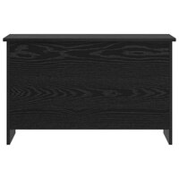 Opbergkist met opslag Zwart eiken 80 x 40 x 50 cm Bewerkt hout 6