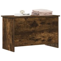 Opbergkist Gerookt eiken 80 x 40 x 50 cm Bewerkt hout 3