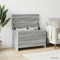 Opbergkist met opslag Grijs Sonoma 80 x 40 x 50 cm Bewerkt hout 4