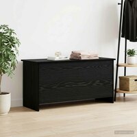 Opbergkist met opslag Zwart eiken 100 x 40 x 50 cm Bewerkt hout 4