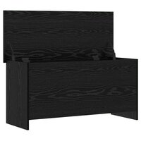 Opbergkist met opslag Zwart eiken 100 x 40 x 50 cm Bewerkt hout 5