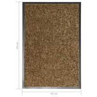 Deurmat wasbaar 40x60 cm bruin 6