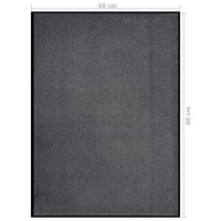 Deurmat 60x80 cm antracietkleurig 6