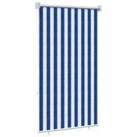 Buitenrolgordijn 90% UV-blok Blauw en Witte Streep 80x230 cm 5