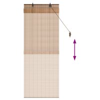 Rolgordijn Bruin 50x160 cm Bamboe 5
