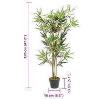 Kunstplant bamboe 552 bladeren 120 cm groen 4