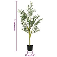 Kunstolijfboom 450 blaadjes 120 cm groen 5
