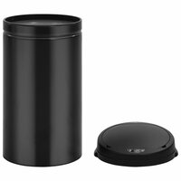 Prullenbak met automatische sensor 50 L koolstofstaal zwart 4