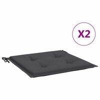 Tuinstoelkussens 2 st 40x40x4 cm oxford stof antracietkleurig 2