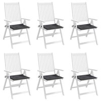 Tuinstoelkussens 6 st 40x40x4 cm oxford stof antracietkleurig 4