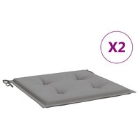 Tuinstoelkussens 2 st 40x40x4 cm oxford stof grijs 2