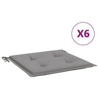 Tuinstoelkussens 6 st 40x40x4 cm oxford stof grijs 2