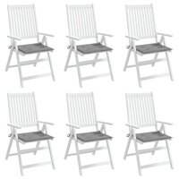 Tuinstoelkussens 6 st 40x40x4 cm oxford stof grijs 4