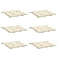 Tuinstoelkussens 6 st 40x40x4 cm oxford stof cr&amp;egrave;mekleurig 3