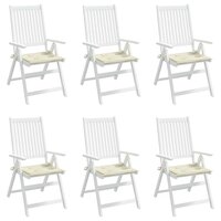 Tuinstoelkussens 6 st 40x40x4 cm oxford stof cr&amp;egrave;mekleurig 4