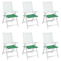 Tuinstoelkussens 6 st 40x40x4 cm oxford stof groen 4