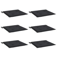 Tuinstoelkussens 6 st 40x40x4 cm oxford stof zwart 3