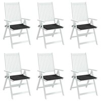 Tuinstoelkussens 6 st 40x40x4 cm oxford stof zwart 4