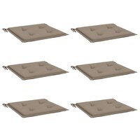Tuinstoelkussens 6 st 40x40x4 cm oxford stof taupe 3