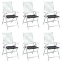 Tuinstoelkussens 6 st 50x50x4 cm oxford stof antracietkleurig 4