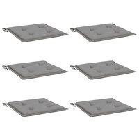 Tuinstoelkussens 6 st 50x50x4 cm oxford stof grijs 3
