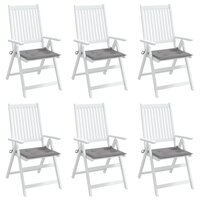 Tuinstoelkussens 6 st 50x50x4 cm oxford stof grijs 4