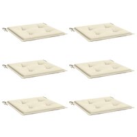 Tuinstoelkussens 6 st 50x50x2 cm oxford stof cr&amp;egrave;mekleurig 3