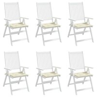 Tuinstoelkussens 6 st 50x50x2 cm oxford stof cr&amp;egrave;mekleurig 4