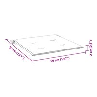 Tuinstoelkussens 6 st 50x50x2 cm oxford stof cr&amp;egrave;mekleurig 9