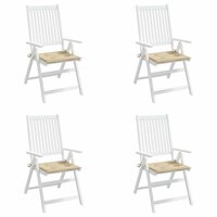 Tuinstoelkussens 4 st 50x50x4 cm oxford stof beige 4