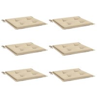 Tuinstoelkussens 6 st 50x50x4 cm oxford stof beige 3