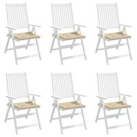 Tuinstoelkussens 6 st 50x50x4 cm oxford stof beige 4