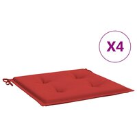 Tuinstoelkussens 4 st 50x50x4 cm oxford stof rood 2