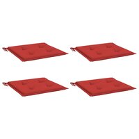 Tuinstoelkussens 4 st 50x50x4 cm oxford stof rood 3