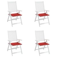 Tuinstoelkussens 4 st 50x50x4 cm oxford stof rood 4