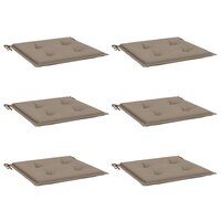 Tuinstoelkussens 6 st 50x50x4 cm oxford stof taupe 3