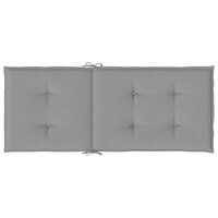 Tuinstoelkussens 6 st hoge rug 120x50x3 cm stof grijs 7