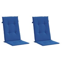 Tuinstoelkussens 2 st hoge rug 120x50x3 cm stof koningsblauw 3