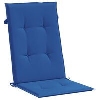 Tuinstoelkussens 2 st hoge rug 120x50x3 cm stof koningsblauw 5