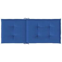 Tuinstoelkussens 2 st hoge rug 120x50x3 cm stof koningsblauw 7