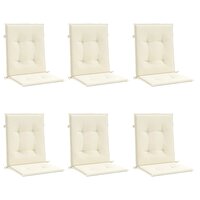 Tuinstoelkussens 6 st 100x50x3 cm oxford stof cr&amp;egrave;mekleurig 3