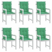 Tuinstoelkussens 6 st 100x50x3 cm oxford stof groen 4