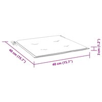 Tuinstoelkussens 2 st ruitpatroon 40x40x4 cm stof zwart 9