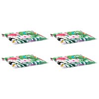 Tuinstoelkussens 4 st 40x40x4 cm stof meerkleurig 3