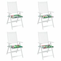 Tuinstoelkussens 4 st 40x40x4 cm stof meerkleurig 4