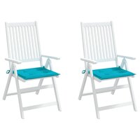 Tuinstoelkussens 2 st 50x50x4 cm stof turquoise 4