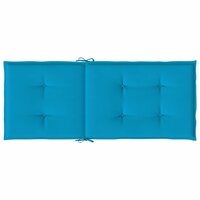 Tuinstoelkussens 4 st hoge rug 120x50x3 cm stof blauw 7
