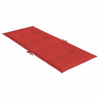 Tuinstoelkussens 4 st hoge rug 120x50x3 cm stof rood 6