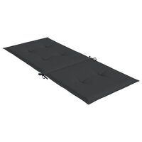 Tuinstoelkussens 4 st hoge rug120x50x3 cm stof zwart 6